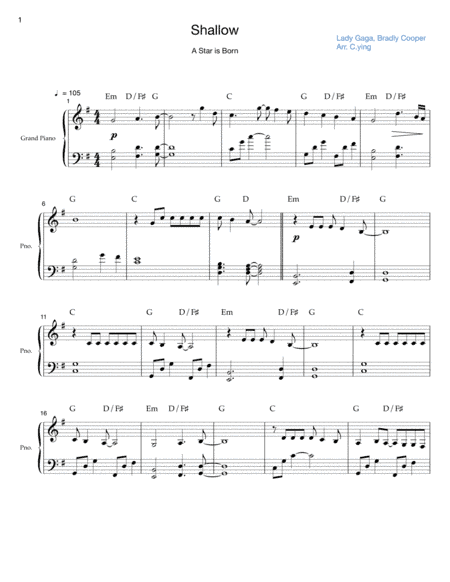 Shallow (arr. C.ying)