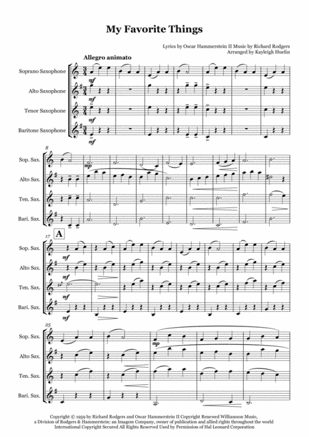 My Favorite Things (arr. Kayleigh Huelin)