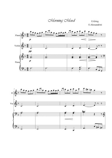 The Morning Mood Trio (arr. Ester Alessandrini)