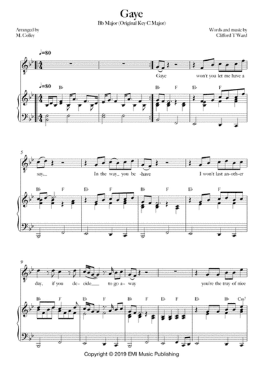 Gaye (arr. M Colley)