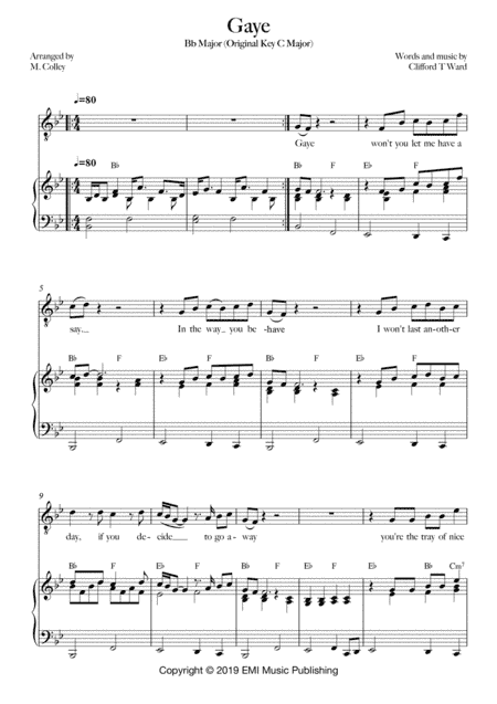 Gaye (arr. M Colley)