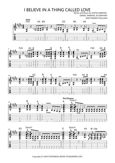 I Believe In A Thing Called Love (arr. Matt Ventom)