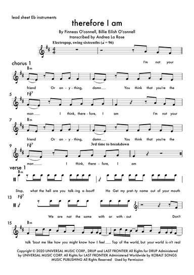 Therefore I Am (arr. Andrea La Rose)
