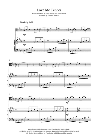 Love Me Tender (arr. Kaiserin Rebecca)