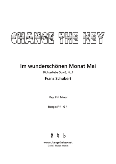 Im wunderschonen Monat Mai - F# minor (arr. Change the Key)