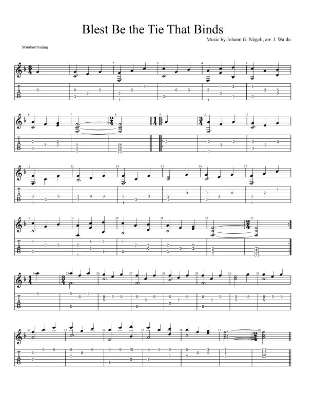 Blest Be the Tie that Binds (arr. John Waldo)