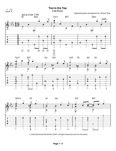 You're The Top (arr. Steven Michael King)