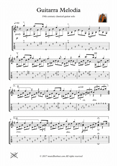Cano Selected works for guitar (arr. PianoSheetNow)