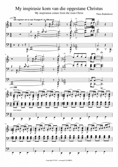 My inspirasie kom van die opgestane Christus