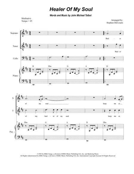 Healer Of My Soul (arr. Stephen DeCesare)