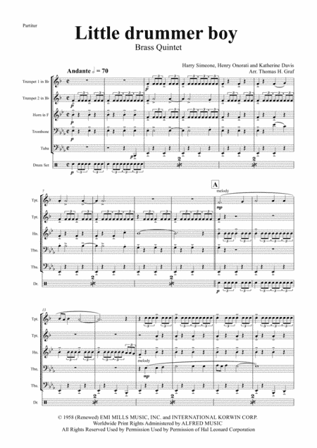 The Little Drummer Boy (arr. Thomas H. Graf)