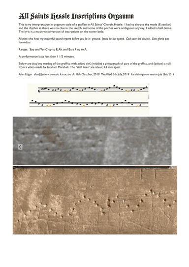 All Saints Graffito Medieval Chant