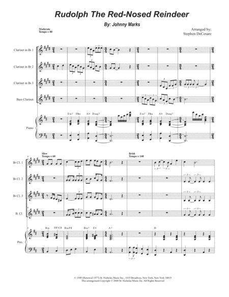 Rudolph The Red-nosed Reindeer (arr. Stephen DeCesare)