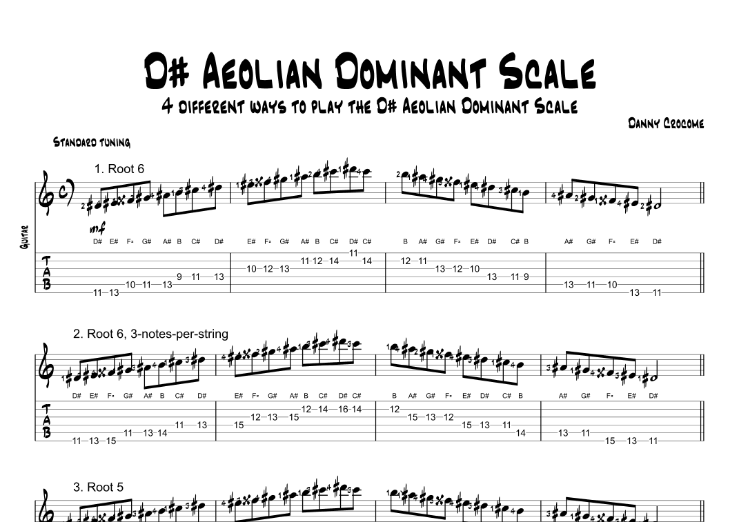 D# Aeolian Dominant Scale (4 Ways to Play)