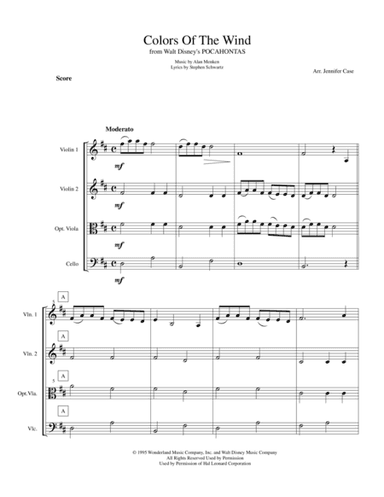 Colors Of The Wind (arr. Jennifer Case)