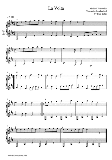 La Volta (Michael Praetorius) (arr. Blue Yates)