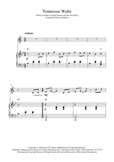 Tennessee Waltz (arr. Kaiserin Rebecca)