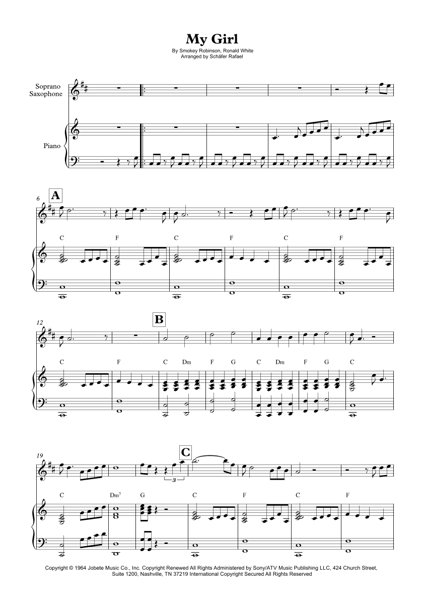 My Girl (arr. Schäfer Rafael)