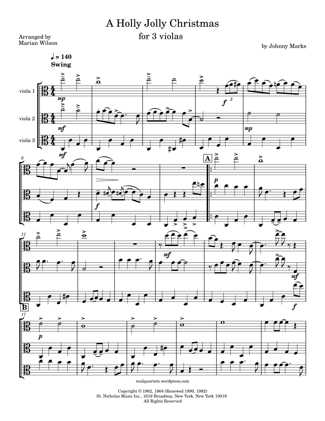 A Holly Jolly Christmas (arr. Marian Wilson)