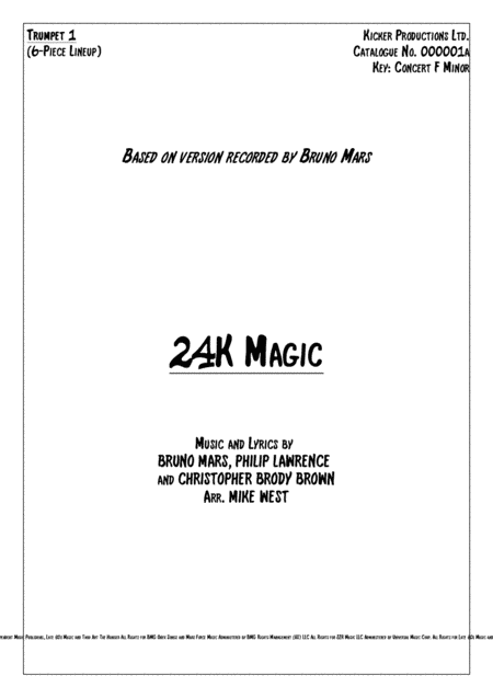 24k Magic (arr. Mike West)