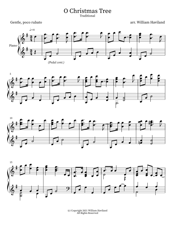 O Christmas Tree (arr. William Haviland)