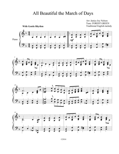 All Beautiful the March of Days (arr. Janice J Nelson)