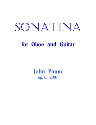 Sonatina for Oboe and Guitar