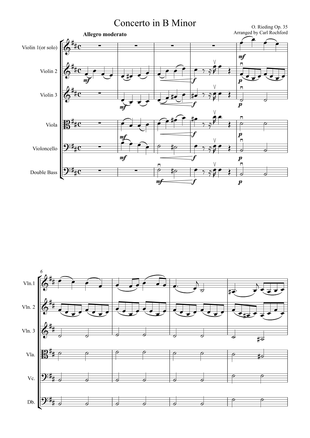 Concerto in B Minor. Op. 35 (arr. Carl Rochford)