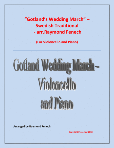 Gotland's Wedding March - Traditional - Violoncello and Piano (arr. Raymond Fenech)