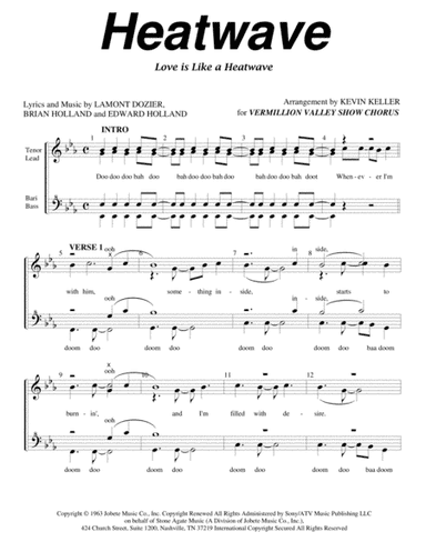 Heatwave (love Is Like A Heatwave) (arr. Kevin Keller)