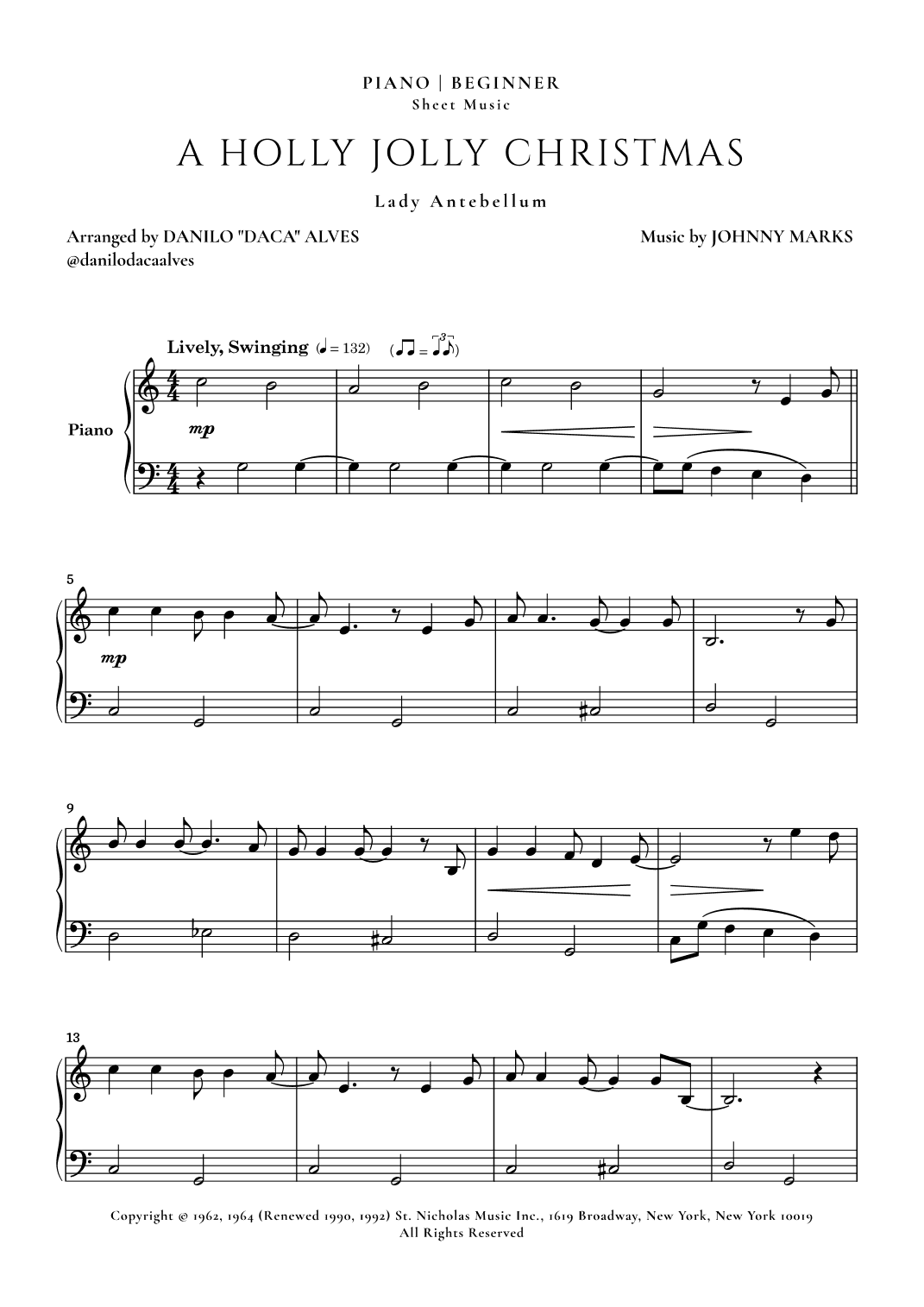 A Holly Jolly Christmas (arr. Danilo "Daca" Alves)