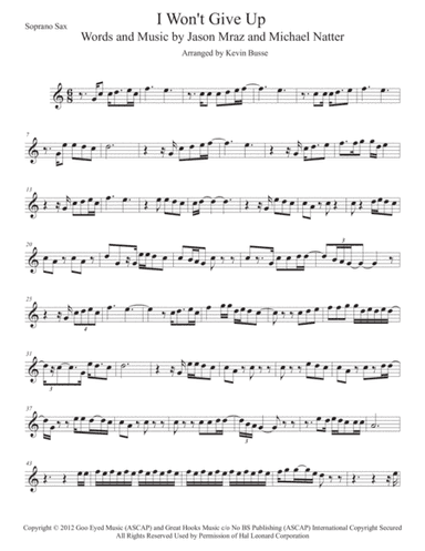 I Won't Give Up (arr. Kevin Busse)
