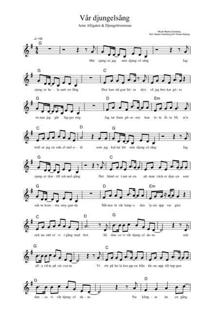 Vår djungelsång - Arne Alligator & Djungeltrumman