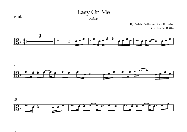 Easy On Me (arr. Fabio Britto)