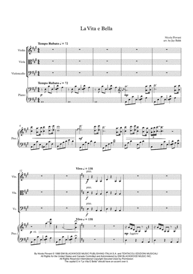 Life Is Beautiful (la Vita E Bella) (arr. Jay Bahk)