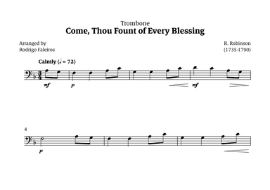 Come Thou Fount of Every Blessing (arr. Rodrigo Faleiros)