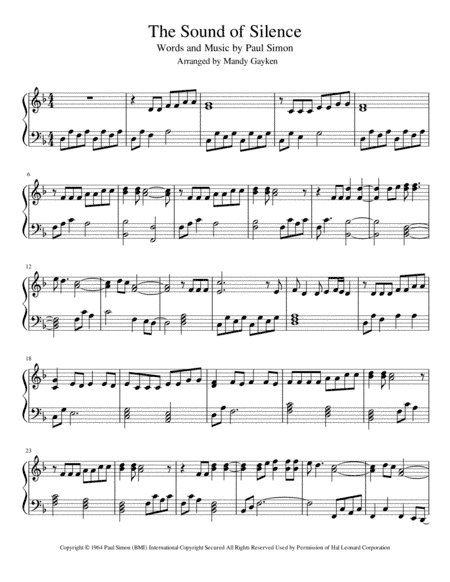 The Sound Of Silence (arr. Mandy Gayken)