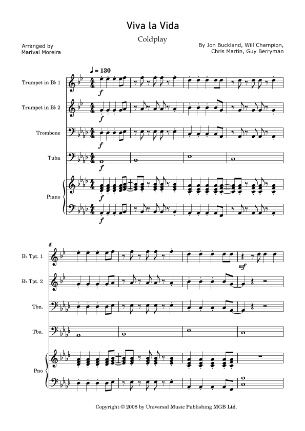 Viva La Vida (arr. Marival Moreira)