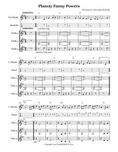 Planxty Fanny Powers (arr. Geoff Horrocks and Trish Horrocks)