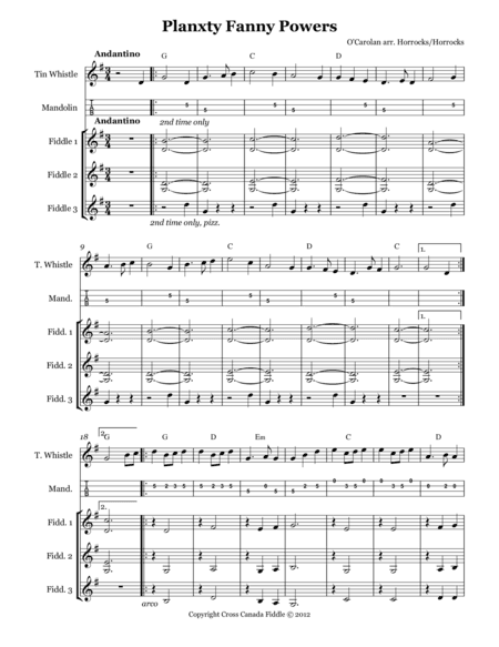 Planxty Fanny Powers (arr. Geoff Horrocks and Trish Horrocks)