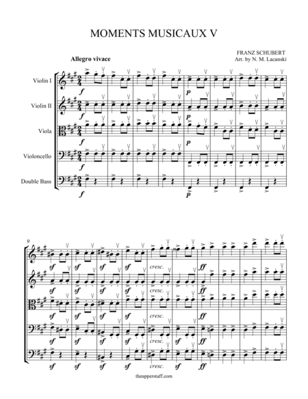 Moments Musicaux V (arr. Nick Lacanski)