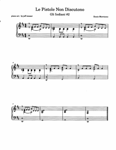 Le Pistole Non Discutono (arr. jeff siesser)