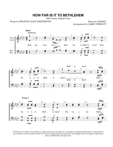How Far Is It To Bethlehem (arr. Larry Triplett)