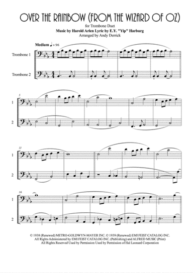 Over The Rainbow (from The Wizard Of Oz) (arr. Andy Derrick)
