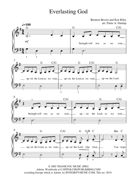 Everlasting God (arr. Pattie A. Dunlap)