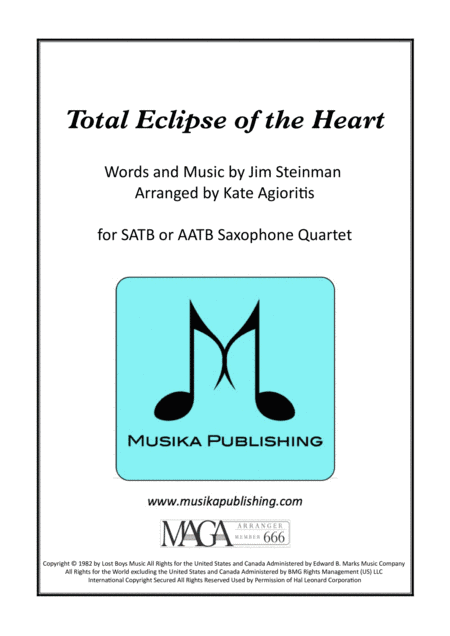 Total Eclipse Of The Heart (arr. Kate Agioritis)