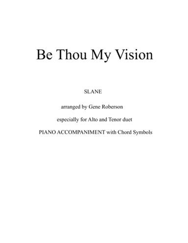 Be Thou My Vision (SLANE) Vocal Duet (Alto Tenor) (arr. Gene Roberson)