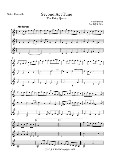 Second Act Tune 'The Fairy Queen' (arr. Daniel Field)
