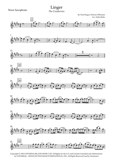 Linger (arr. Fabio Britto)