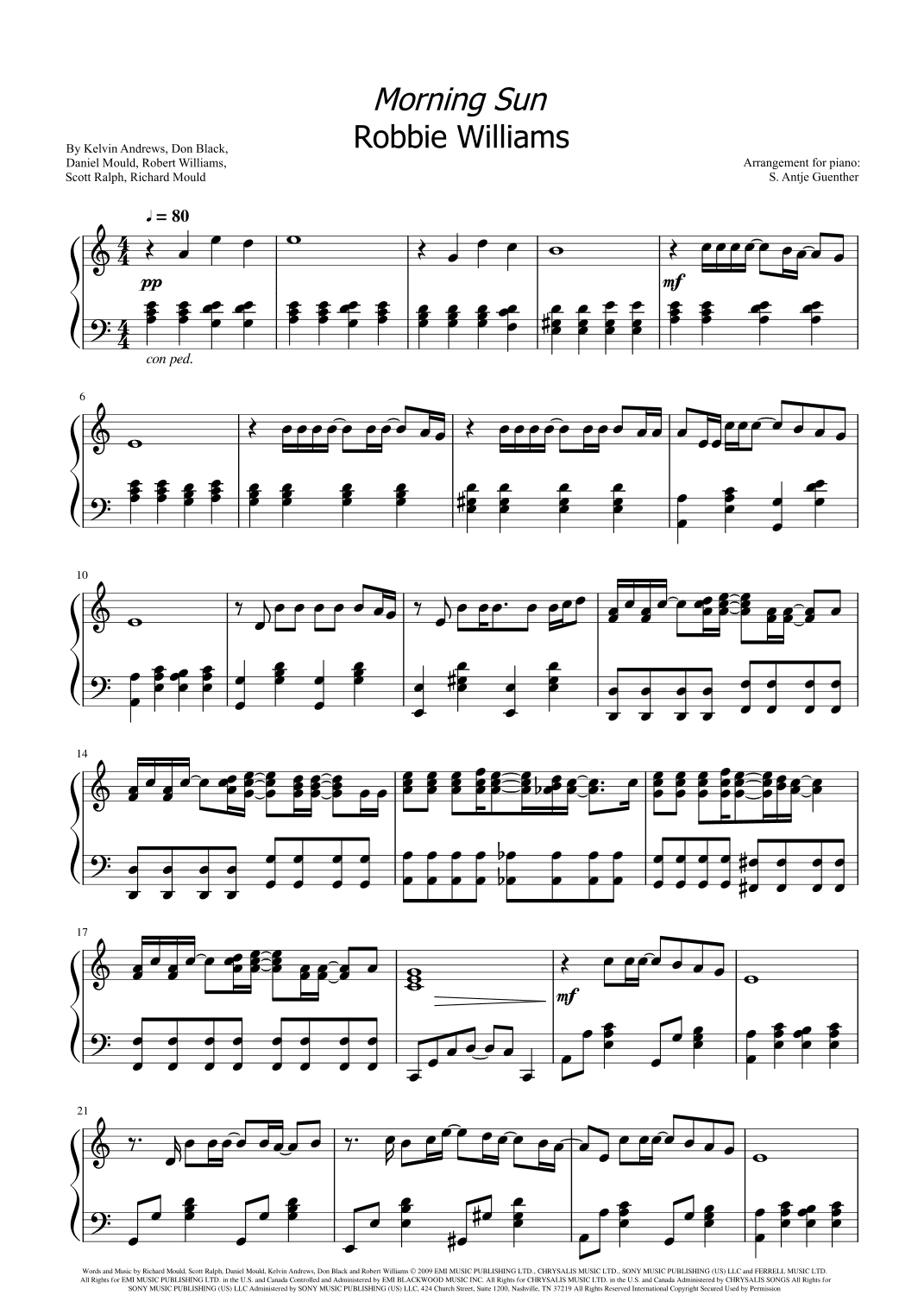 Morning Sun (arr. Antje Günther)